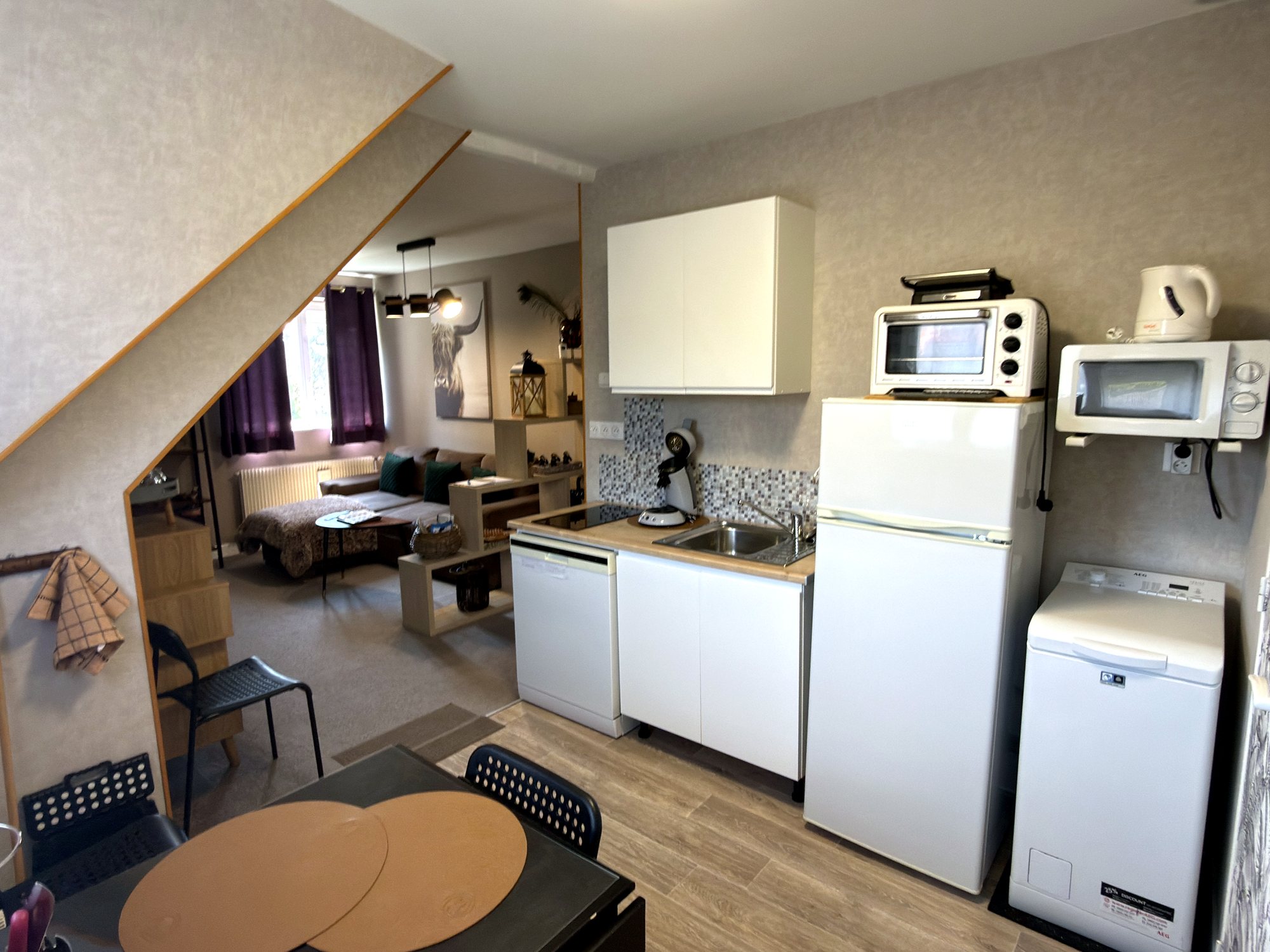 Cuisine équipée du Gîte Pipiou