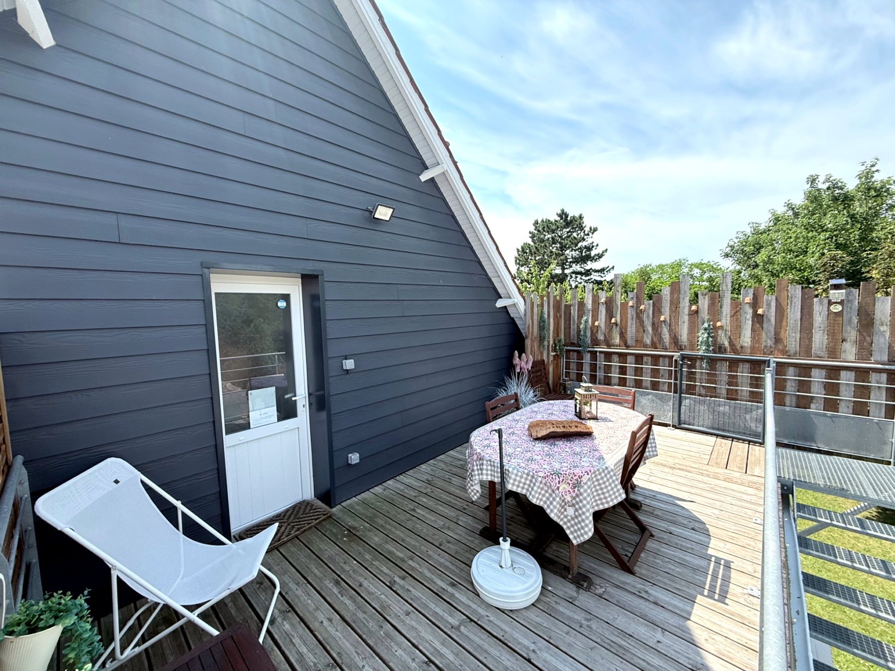 Terrasse privative du Gîte Pipiou